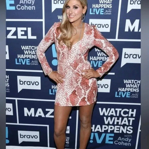 NBD Snake Print Long Sleeve Dress - Picture 4 of 7